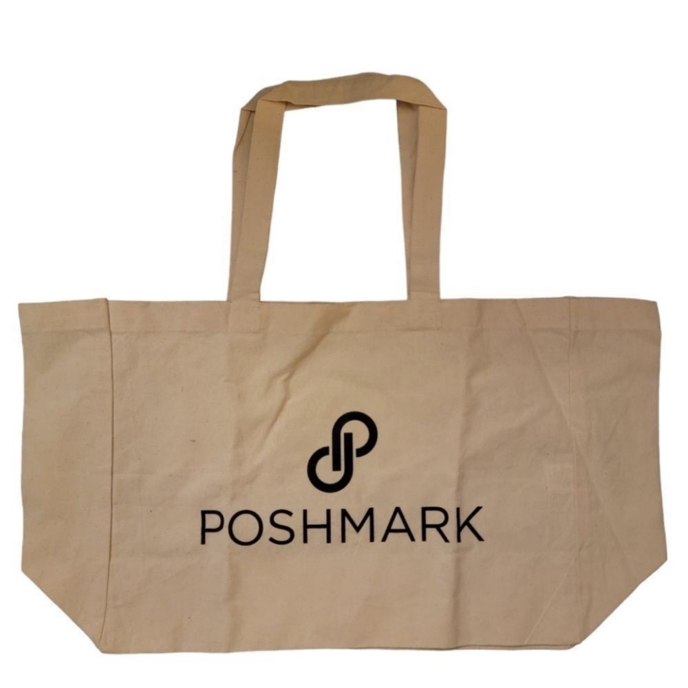 Poshmark Posh Swag Tan Canvas Tote Bag